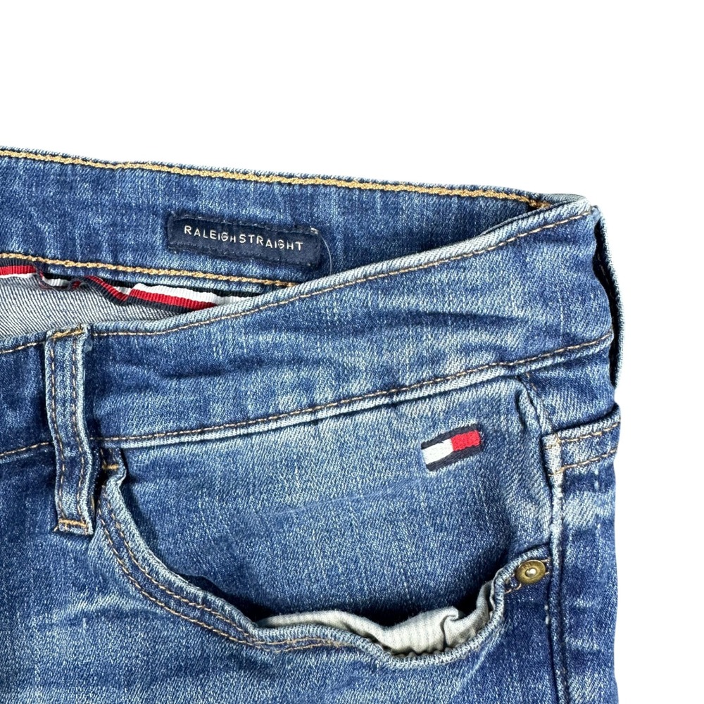Tommy Hilfiger Raleigh Straight Jeans Womens 14 Blue Denim Classic Quiet Luxury